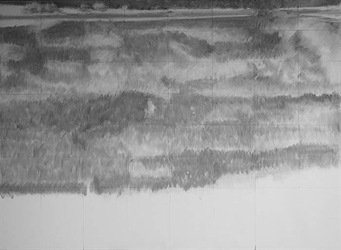 charcoal composition on canvas Image